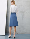 High-Waisted Slit A-Line Skirt