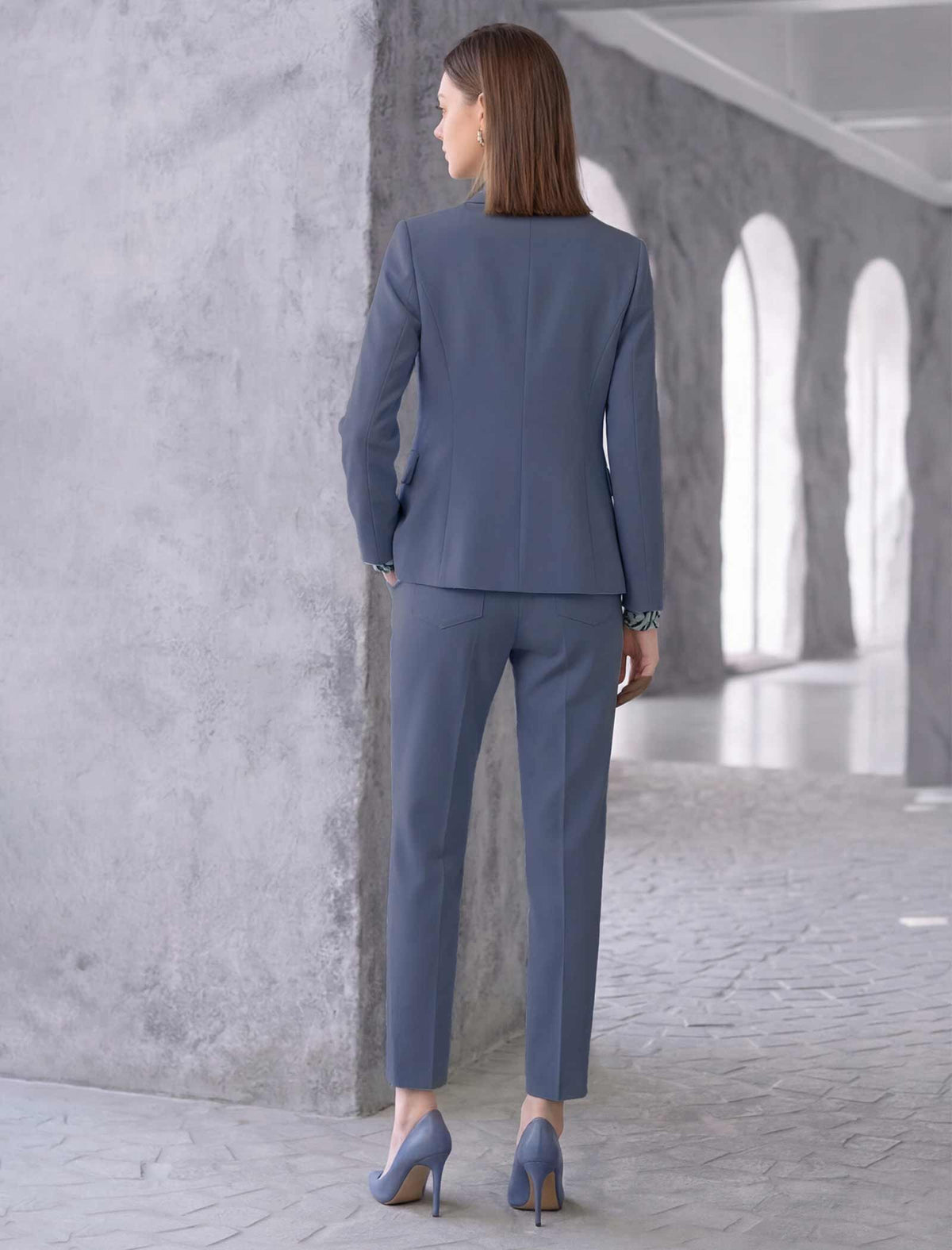 High-Waisted Tailored Tapered Pants