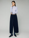 Textured Relaxed Wide-Leg Pants