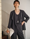 Flowy Drape Front Jacket
