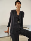 Flowy Drape Front Jacket