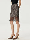 Sheer Lace Midi Skirt