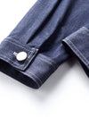 Vintage-Inspired Denim 3/4 Sleeved Knee Length Dress