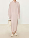 Oversized 100%Wool Hooded Midi Dress