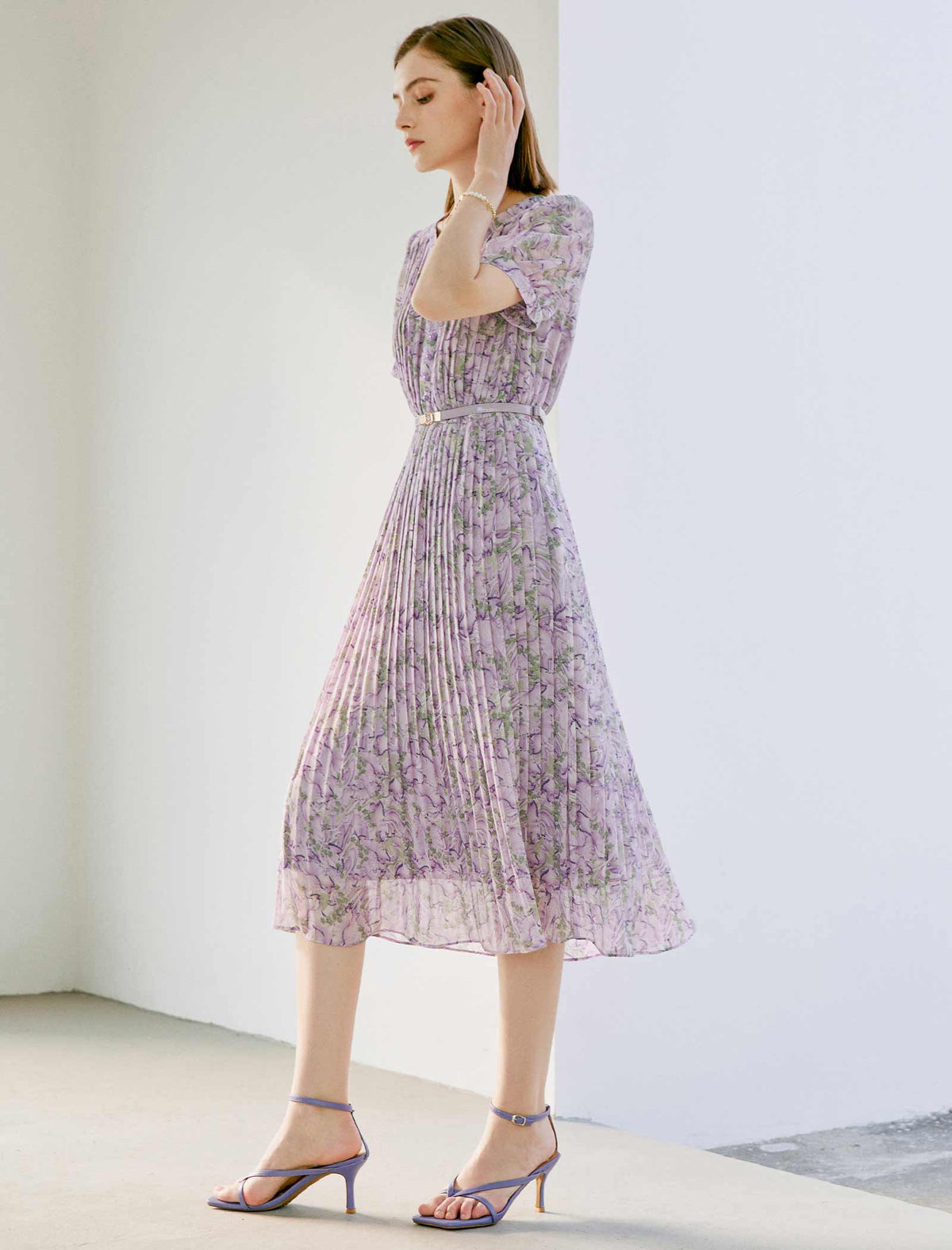 V-Neck Printed Dress