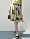 Printed Silk Skirt