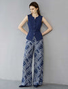 Sleeveless Tailored Vest With Waist Belt