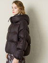 Hooded Cropped Down Jacket