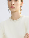 Embellished Neckline Fit And Flare Dress