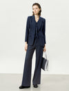 High-Waisted Loose Straight Leg Suit Pants