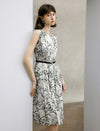 Sleeveless Floral Print Midi Dress for Women