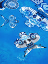 Amalfi Breeze 100% Mulberry Silk Square Scarf