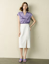 Side Slit Midi Pencil Skirt