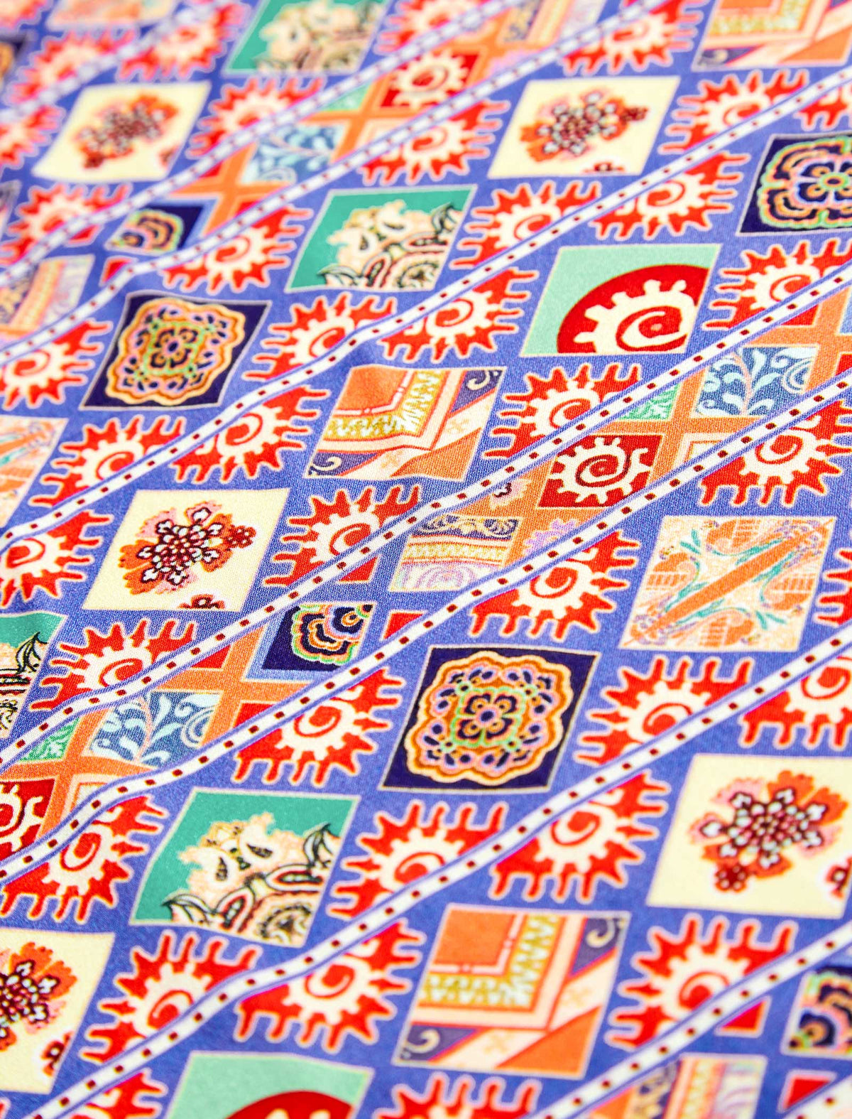 Nomad Mosaic 100% Mulberry Silk Square Scarf