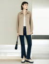 Vertical Textured Dual Chest Pocket Oversized Button Down Shirt