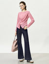 Twist Waist Long Sleeve Blouse