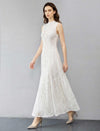 Exquisite Floral Lace Sleeveless Gown