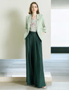 Light Sage 3/4 Sleeve Casual Blazer