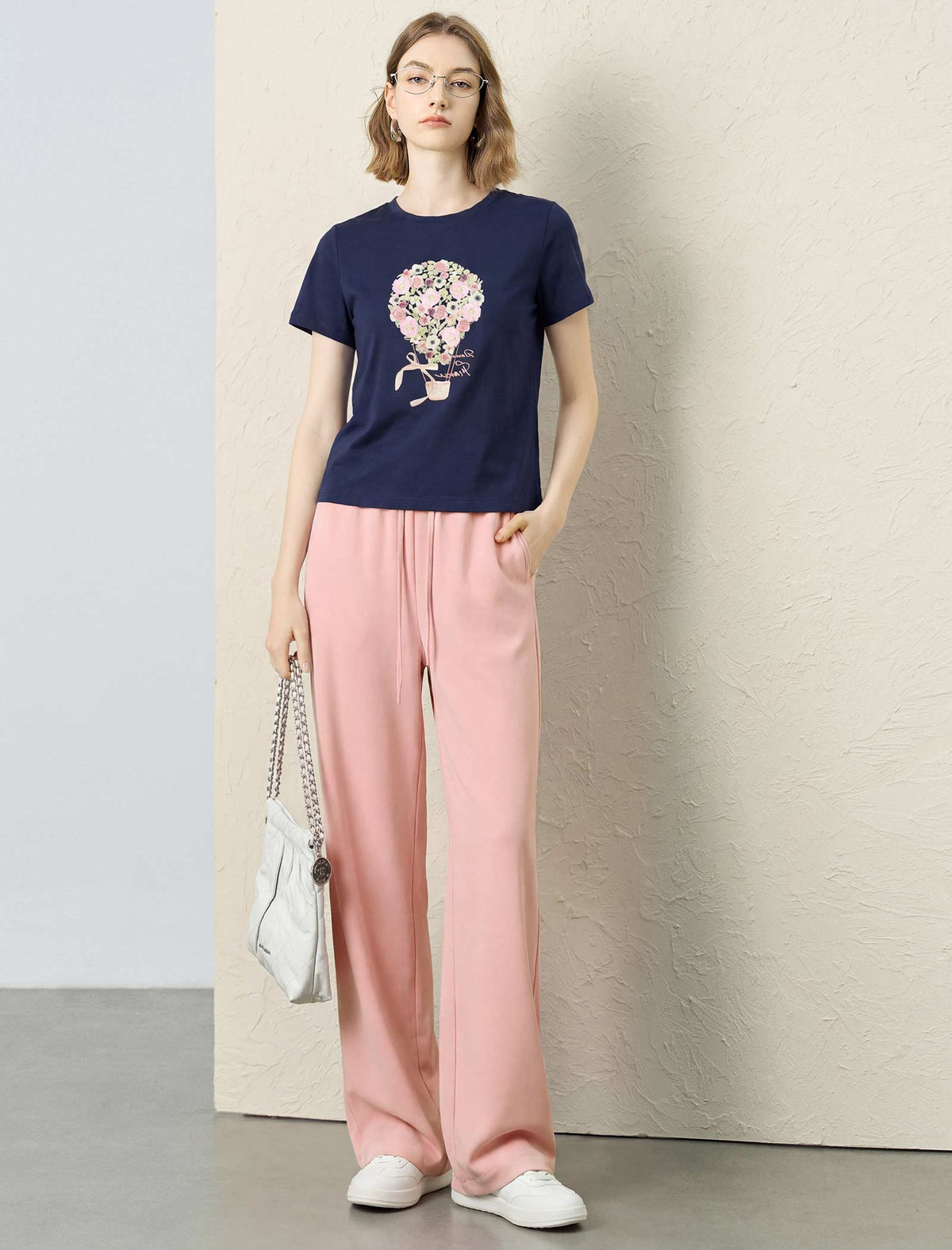 Drawstring Wide‑Leg Casual Pants