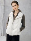 Quilted Stand-Collar Snap-Front Pocket Vest