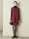 Burgundy Tweed Jacket