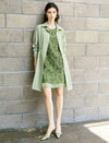 Sage Green Lyocel Trench Coat