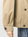 Camel Lapel Loose Short Jacket