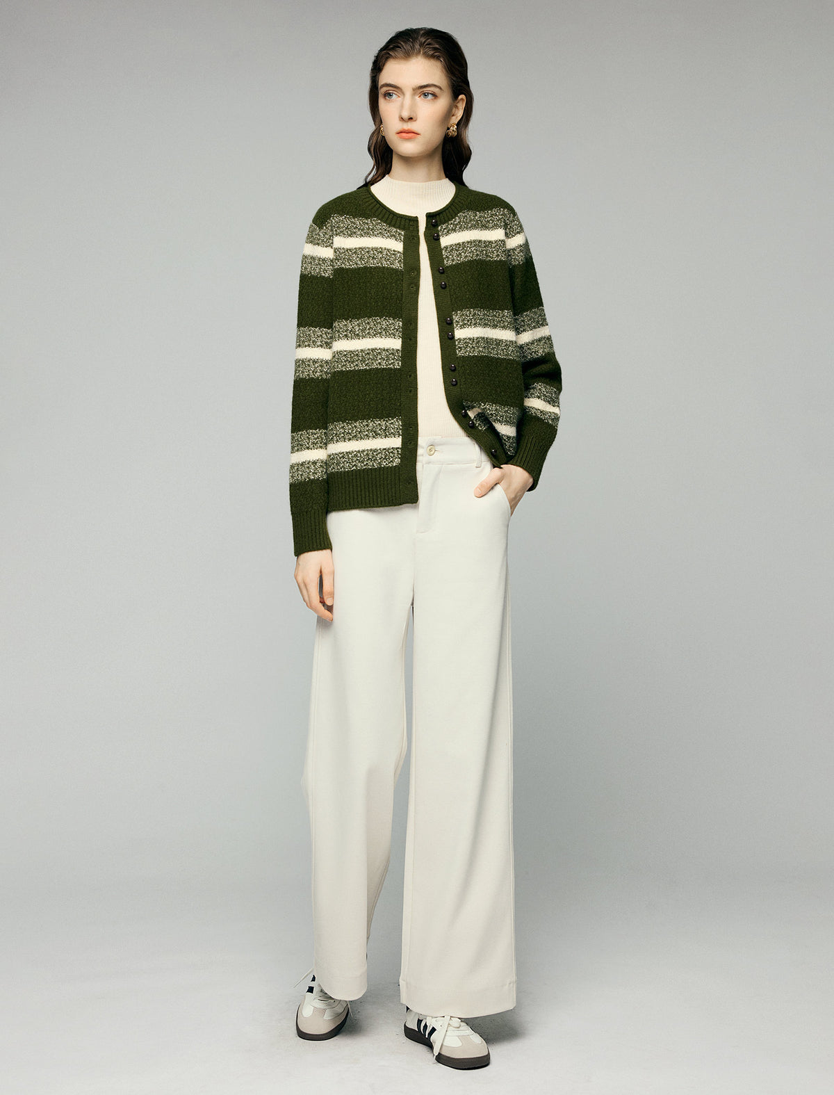 High-Waist Pocket Fluid Wide-Leg Pants