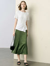 Short‑Sleeve T‑Shirt with Irregular Hem