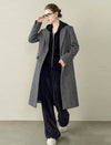 Herringbone Wool-Blend Coat