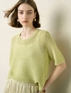 Crochet Short Sleeve Knit Top