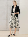 Floral Print A-Line Skirt