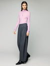 Wool Blend High-Waist Pocket Wide-Leg Pants