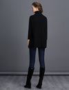 Textured Knit Relaxed Turtleneck Sweater