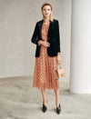 Classic Refined Velvet-Trim Blazer