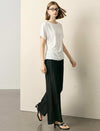 One‑Shoulder Boat Neck Short‑Sleeve Blouse