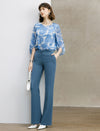 High‑Rise Flare Dress Pants