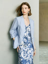 Solid Color Lightweight Collarless Blazer