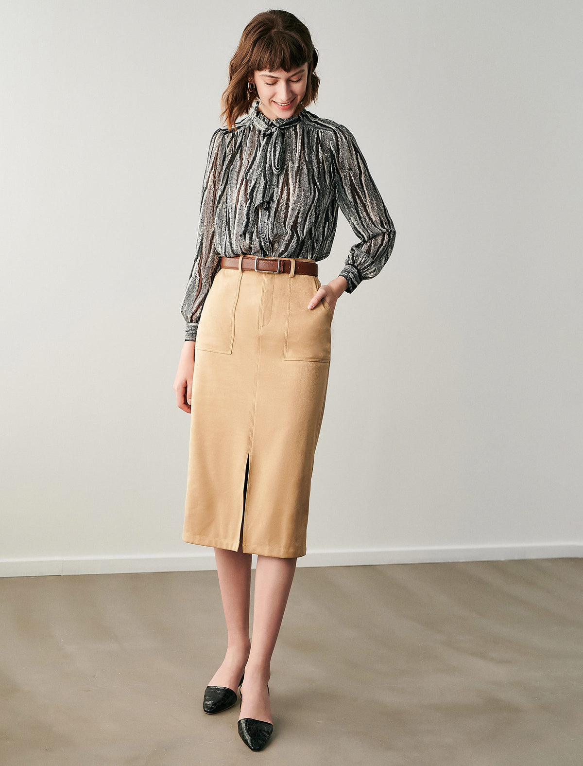 Classic Refined Straight-Fit Skirt