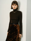 Fitted Wool Turtleneck Knit Sweater