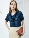 Lace Ruffle V-Neck Shirt