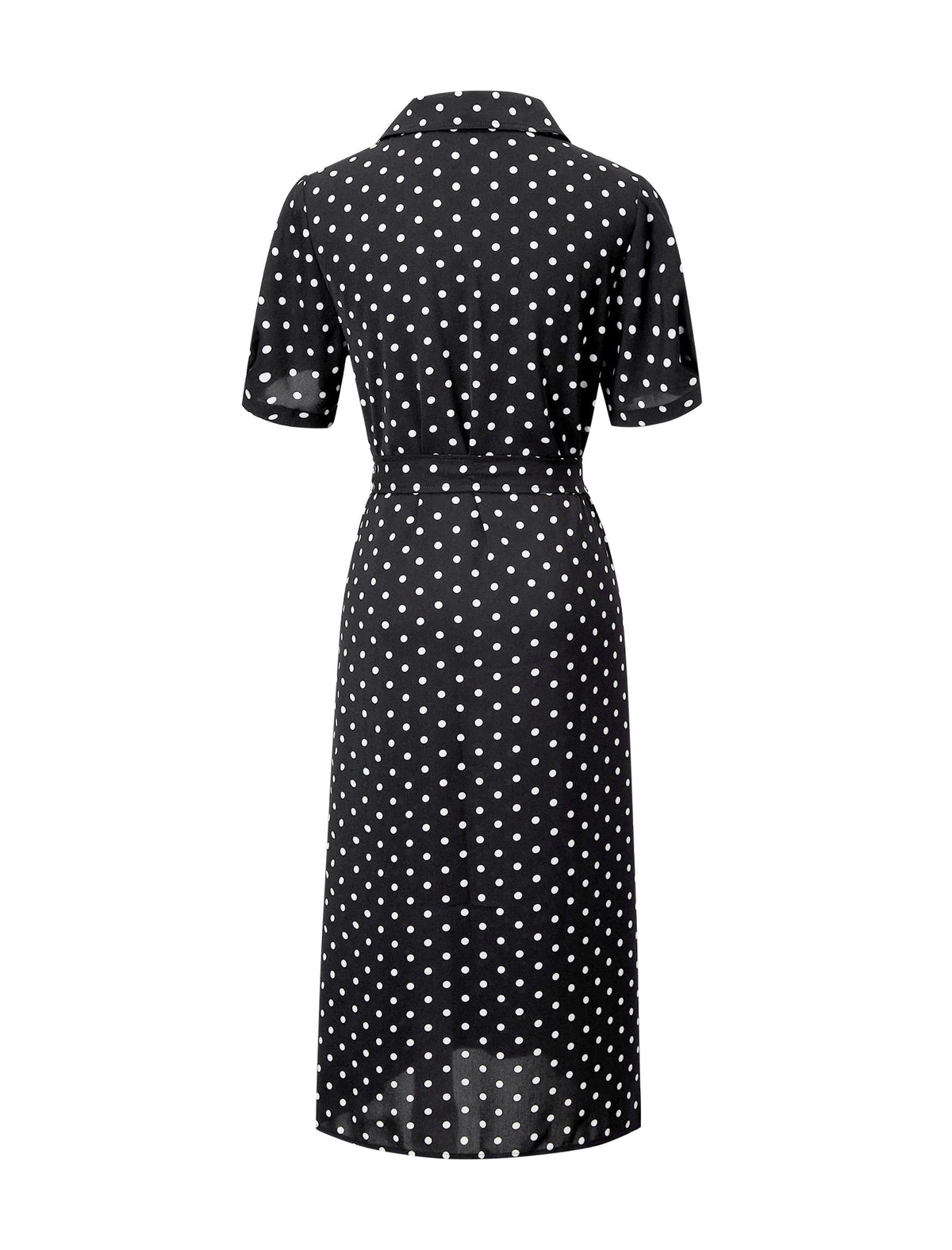 Black Polka Dot Shirt Dress