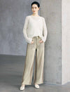 Vintage Washed Rhinestone Wide Leg Denim Pants