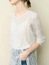 Sheer Textured Knit Top
