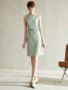 Sleeveless Striped Sheath Dress