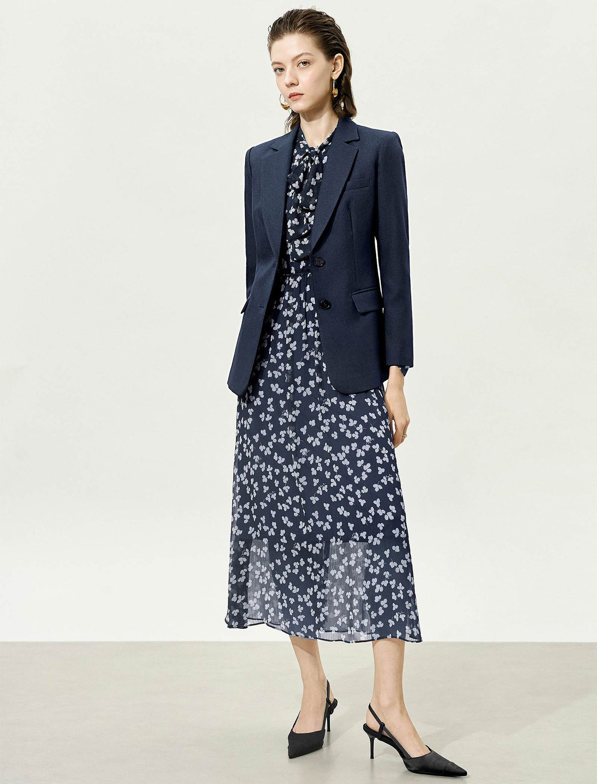 Solid Color Classic Suit Jacket