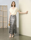 Champagne Sequin Maxi Skirt