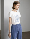 Embroidered Sequin Flowers T-Shirt