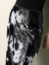 Tie-Dye Sequin Midi Skirt