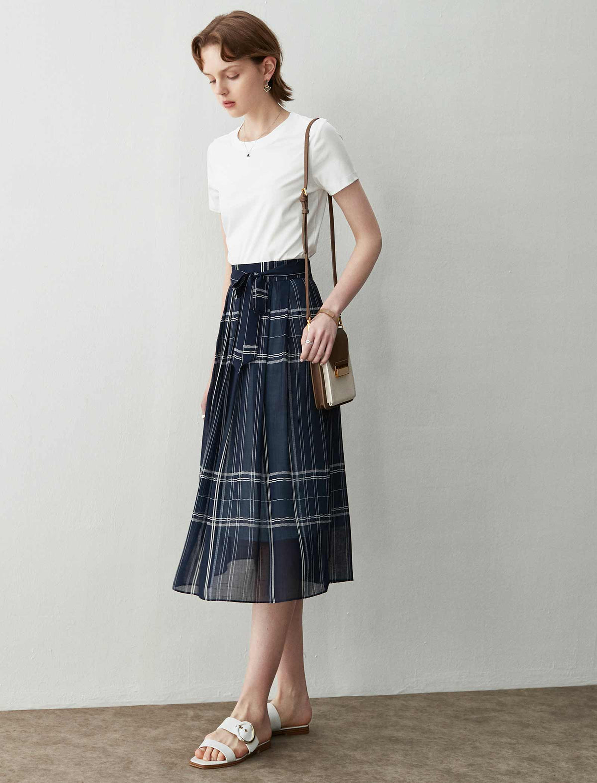 Vintage Plaid A-Line Skirt